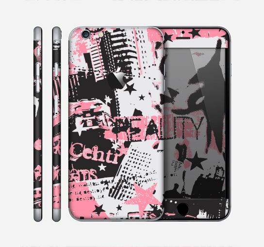 The Pink & Black Abstract Fashion Poster Skin for the Apple iPhone 6 Plus