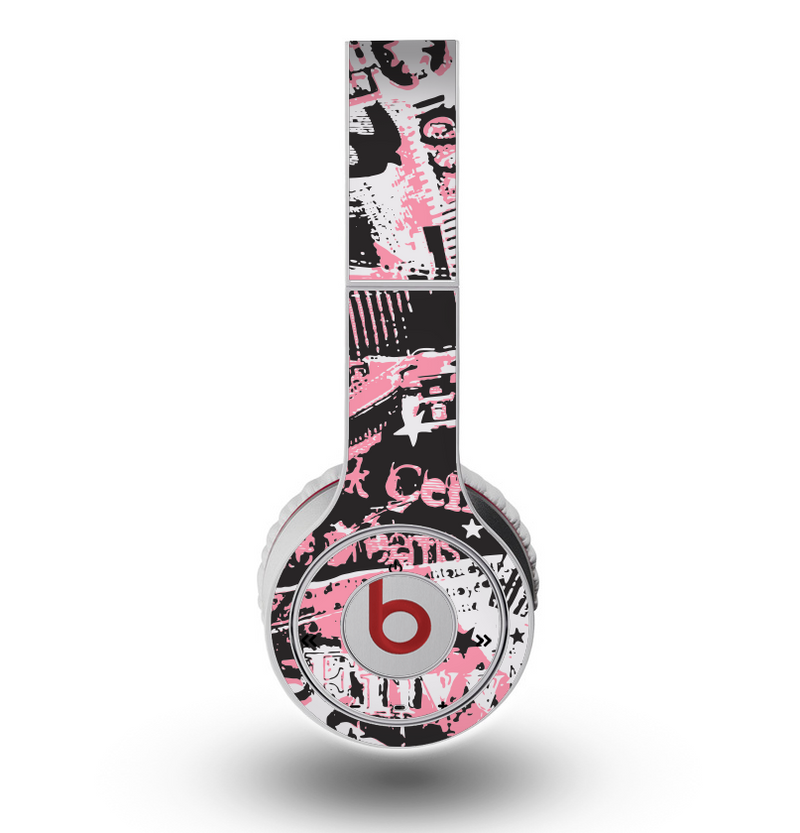 The Pink & Black Abstract Fashion Poster Skin for the Original Beats by Dre Wireless Headphones