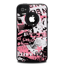 The Pink & Black Abstract Fashion Poster Skin for the iPhone 4-4s OtterBox Commuter Case