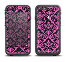 The Pink & Black Delicate Pattern Apple iPhone 6/6s LifeProof Fre Case Skin Set