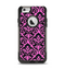The Pink & Black Delicate Pattern Apple iPhone 6 Otterbox Commuter Case Skin Set