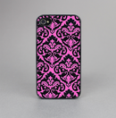 The Pink & Black Delicate Pattern Skin-Sert for the Apple iPhone 4-4s Skin-Sert Case