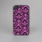 The Pink & Black Delicate Pattern Skin-Sert for the Apple iPhone 4-4s Skin-Sert Case