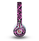 The Pink & Black Delicate Pattern Skin for the Beats by Dre Mixr Headphones