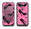 The Pink & Black High-Heel Pattern V12 Apple iPhone 6/6s Plus LifeProof Fre Case Skin Set