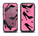 The Pink & Black High-Heel Pattern V12 Apple iPhone 6/6s LifeProof Fre Case Skin Set