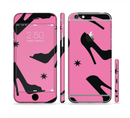 The Pink & Black High-Heel Pattern V12 Sectioned Skin Series for the Apple iPhone 6s Plus
