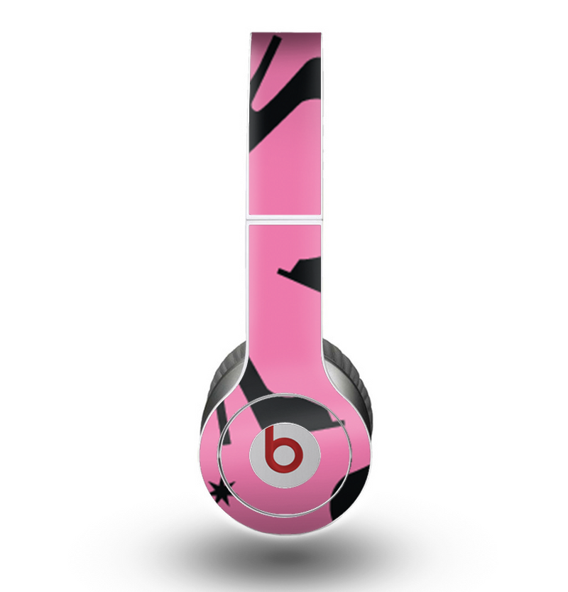 The Pink & Black High-Heel Pattern V12 Skin for the Beats by Dre Original Solo-Solo HD Headphones
