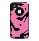 The Pink & Black High-Heel Pattern V12 Skin for the iPhone 4-4s OtterBox Commuter Case
