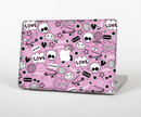 The Pink & Black Love Skulls Pattern V3 Skin for the Apple MacBook Pro 13"  (A1278)