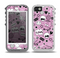 The Pink & Black Love Skulls Pattern V3 Skin for the iPhone 5-5s OtterBox Preserver WaterProof Case