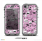 The Pink & Black Love Skulls Pattern V3 Skin for the iPhone 5c nüüd LifeProof Case