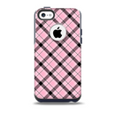 The Pink & Black Plaid Skin for the iPhone 5c OtterBox Commuter Case