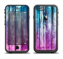 The Pink & Blue Dyed Wood Apple iPhone 6/6s LifeProof Fre Case Skin Set