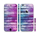 The Pink & Blue Dyed Wood Sectioned Skin Series for the Apple iPhone 6s Plus