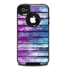 The Pink & Blue Dyed Wood Skin for the iPhone 4-4s OtterBox Commuter Case