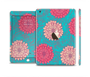 The Pink & Blue Floral Illustration Full Body Skin Set for the Apple iPad Mini 3