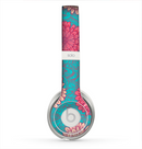 The Pink & Blue Floral Illustration Skin for the Beats by Dre Solo 2 Headphones
