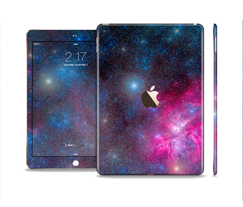The Pink & Blue Galaxy Skin Set for the Apple iPad Pro