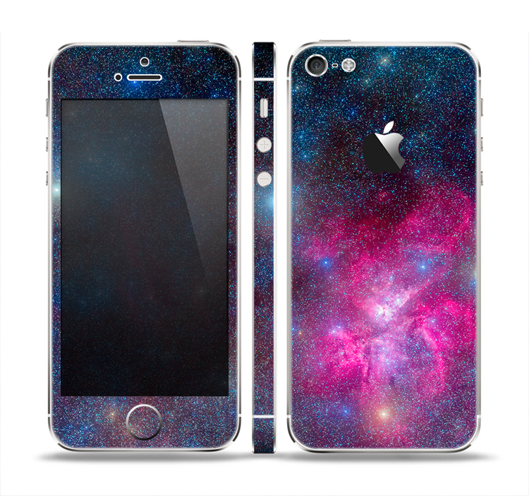 The Pink & Blue Galaxy Skin Set for the Apple iPhone 5