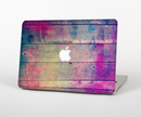 The Pink & Blue Grunge Wood Planks Skin Set for the Apple MacBook Pro 15" with Retina Display