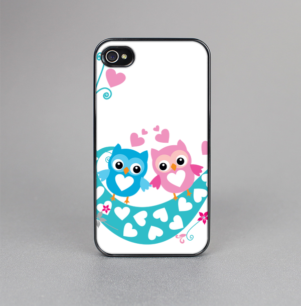 The Pink & Blue Vector Love Birds Skin-Sert for the Apple iPhone 4-4s Skin-Sert Case