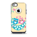 The Pink & Blue Vector Love Birds Skin for the iPhone 5c OtterBox Commuter Case