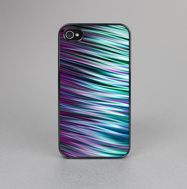 The Pink & Blue Vector Swirly HD Strands Skin-Sert for the Apple iPhone 4-4s Skin-Sert Case