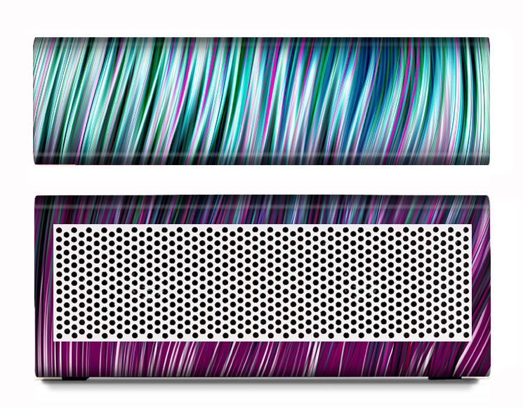 The Pink & Blue Vector Swirly HD Strands Skin for the Braven 570 Wireless Bluetooth Speaker