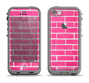 The Pink Brick Wall Apple iPhone 5c LifeProof Fre Case Skin Set
