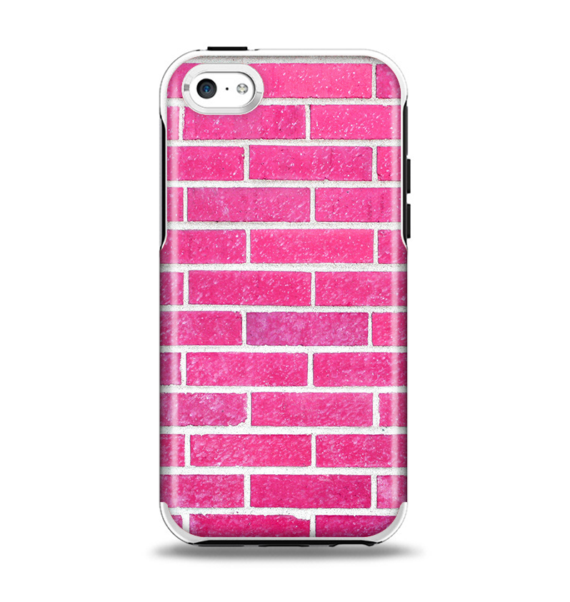 The Pink Brick Wall Apple iPhone 5c Otterbox Symmetry Case Skin Set