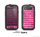 The Pink Brick Wall Skin For The Samsung Galaxy S3 LifeProof Case