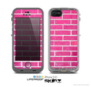 The Pink Brick Wall Skin for the Apple iPhone 5c LifeProof Case