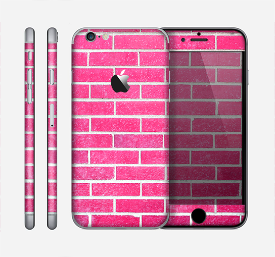 The Pink Brick Wall Skin for the Apple iPhone 6