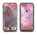 The Pink Bright Watercolor Floral Apple iPhone 6/6s LifeProof Fre Case Skin Set