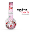 The Pink Bright Watercolor Floral Skin for the Beats by Dre Studio Wireless Headphones
