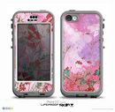 The Pink Bright Watercolor Floral Skin for the iPhone 5c nüüd LifeProof Case