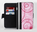 The Pink Chain Stitch Ink-Fuzed Leather Folding Wallet Credit-Card Case for the Apple iPhone 6/6s, 6/6s Plus, 5/5s and 5c