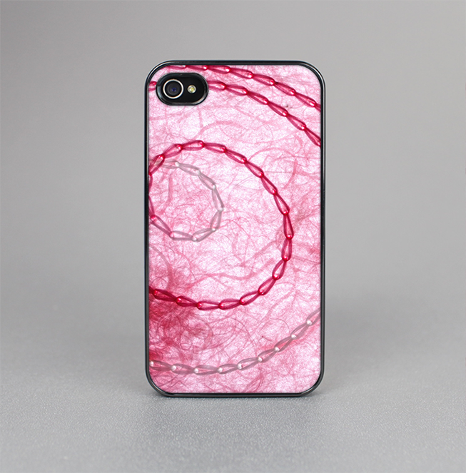 The Pink Chain Stitch Skin-Sert for the Apple iPhone 4-4s Skin-Sert Case