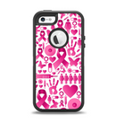 The Pink Collage Breast Cancer Awareness Apple iPhone 5-5s Otterbox Defender Case Skin Set