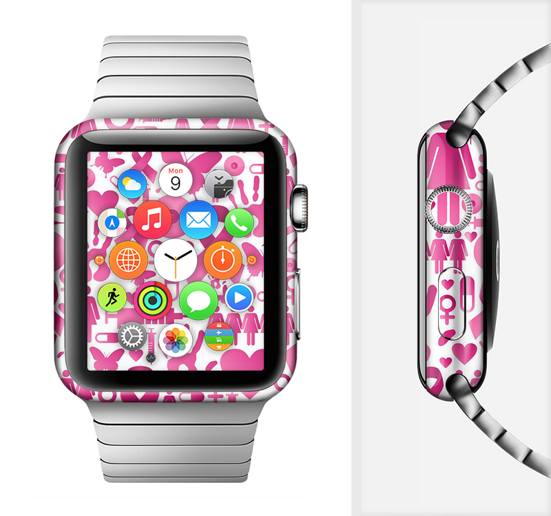 The Pink Collage Breast Cancer Awareness Full-Body Skin Kit for the Apple Watch