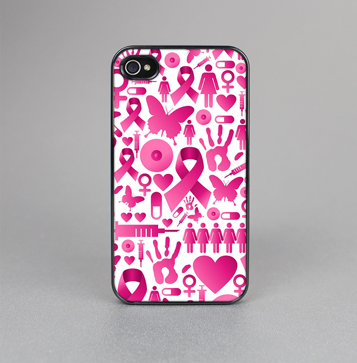 The Pink Collage Breast Cancer Awareness Skin-Sert for the Apple iPhone 4-4s Skin-Sert Case