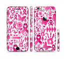 The Pink Collage Breast Cancer Awareness Sectioned Skin Series for the Apple iPhone 6s Plus