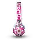 The Pink Collage Breast Cancer Awareness Skin for the Beats by Dre Mixr Headphones