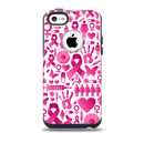 The Pink Collage Breast Cancer Awareness Skin for the iPhone 5c OtterBox Commuter Case