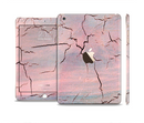The Pink Cracked Surface Texture Full Body Skin Set for the Apple iPad Mini 3