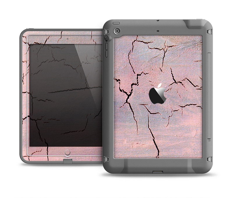 The Pink Cracked Surface Texture Apple iPad Air LifeProof Fre Case Skin Set