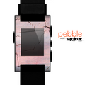 The Pink Cracked Surface Texture Skin for the Pebble SmartWatch