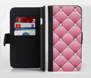 The Pink & Diamond Pinned Cushion Ink-Fuzed Leather Folding Wallet Credit-Card Case for the Apple iPhone 6/6s, 6/6s Plus, 5/5s and 5c