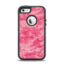 The Pink Digital Camouflage Apple iPhone 5-5s Otterbox Defender Case Skin Set